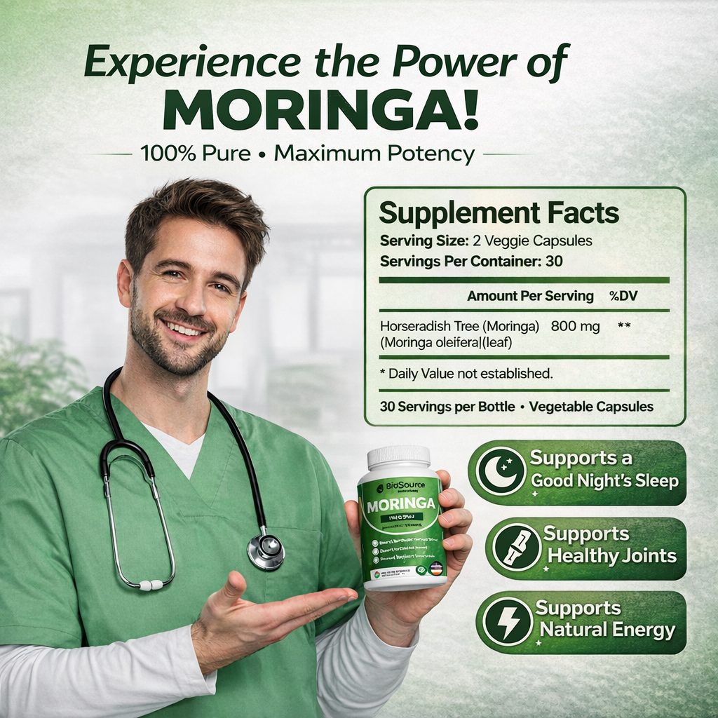 BioSource® Moringa Powder Capsules (60 count)
